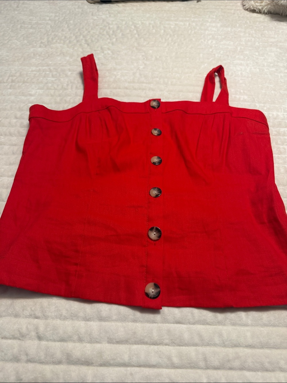 ANTONIO MELANI Red Button-Front Camisole